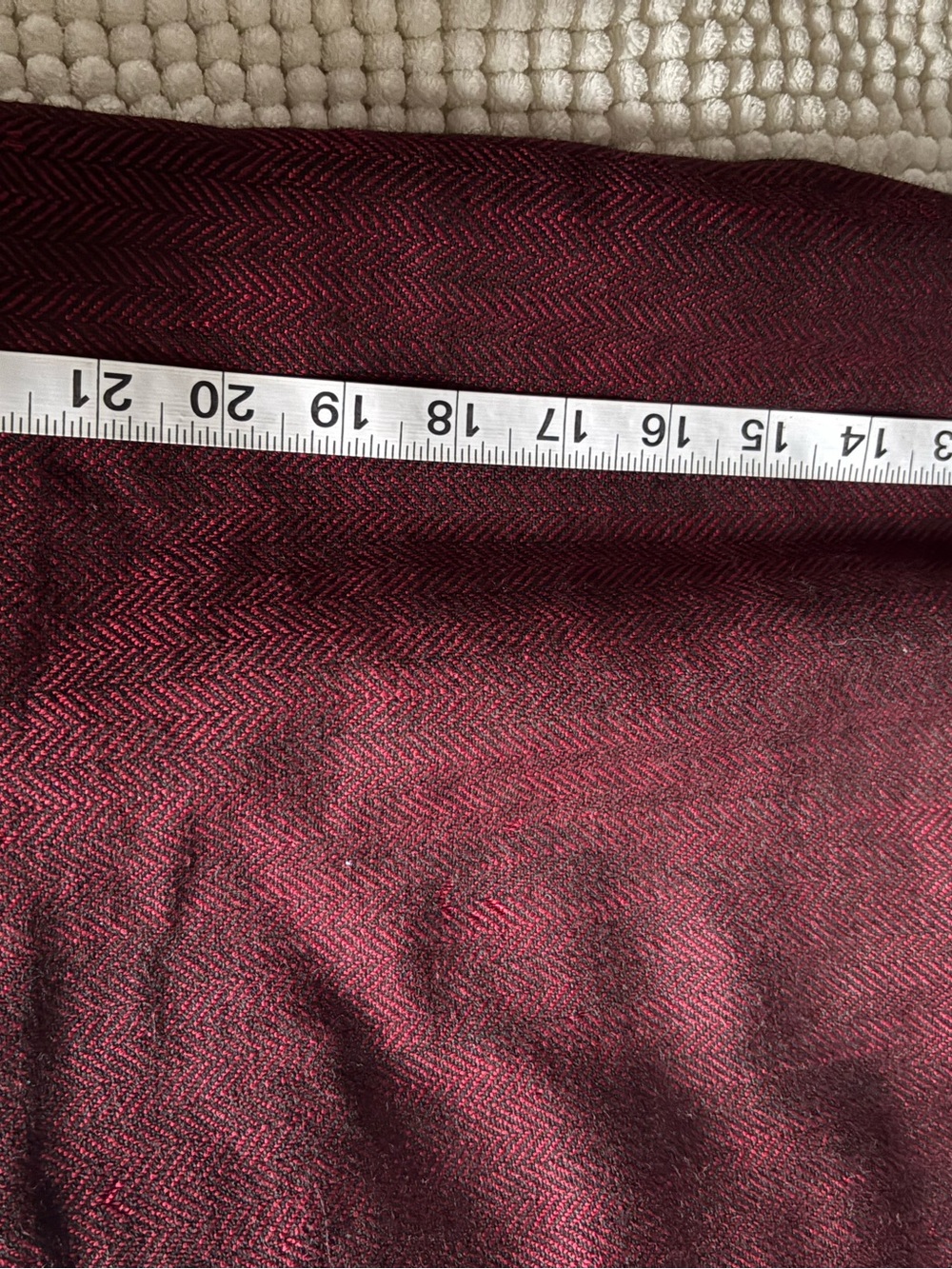 Men's Maroon Herringbone Dress Pants